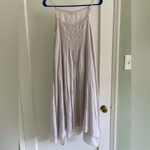 CP SHADES Linen Cotton & Silk Slip Midi Dress